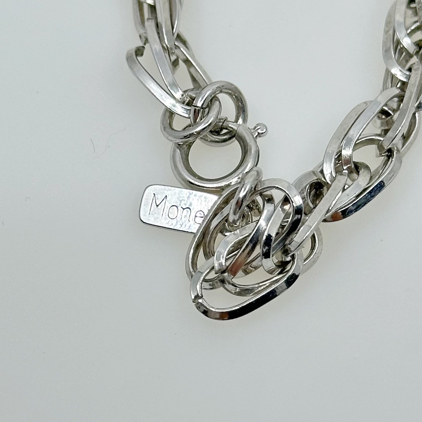 Monet silver tone chain necklace