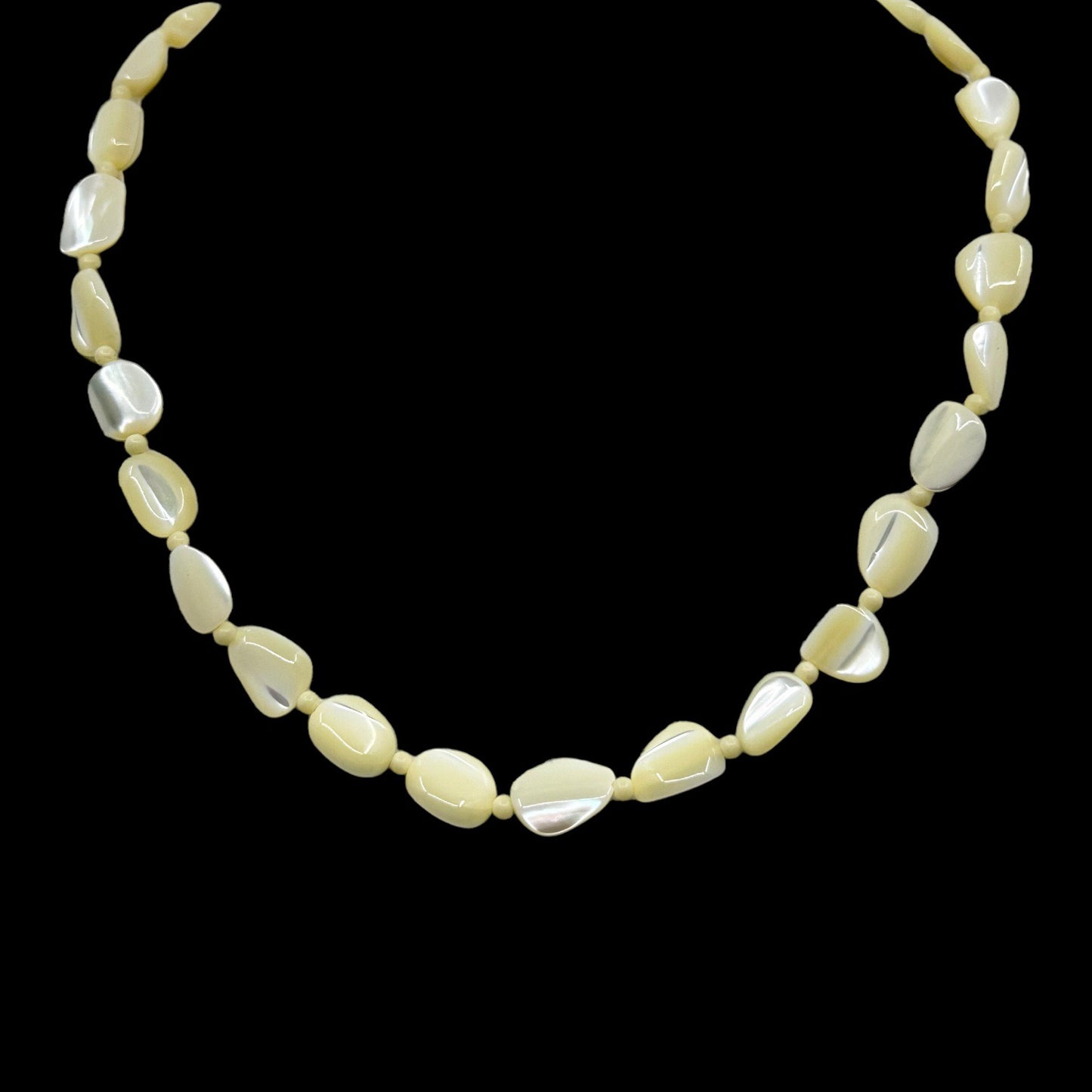 Hand Made Mother of Pearl beads necklace