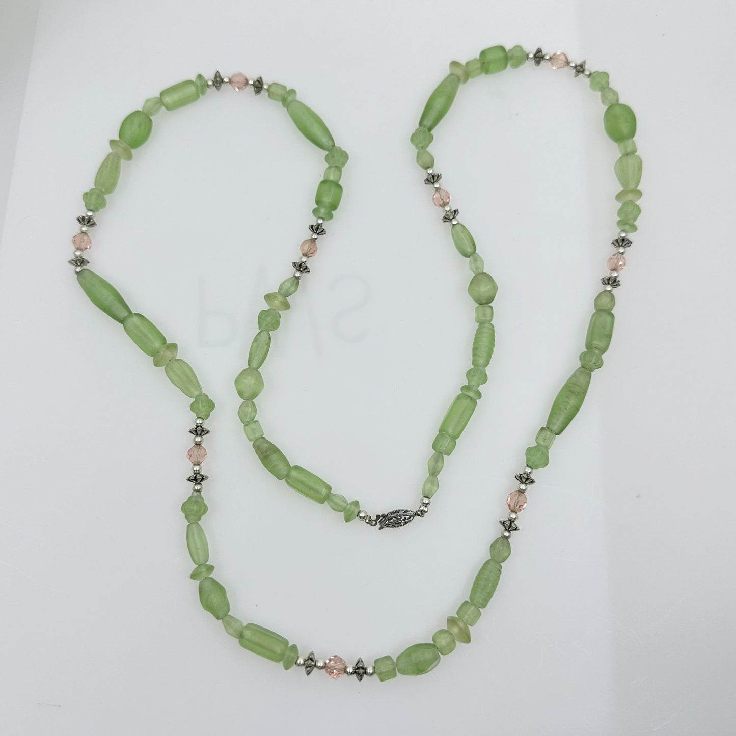 Hand Made glass & crystal beads necklace