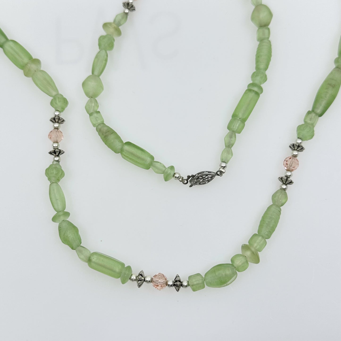 Hand Made glass & crystal beads necklace