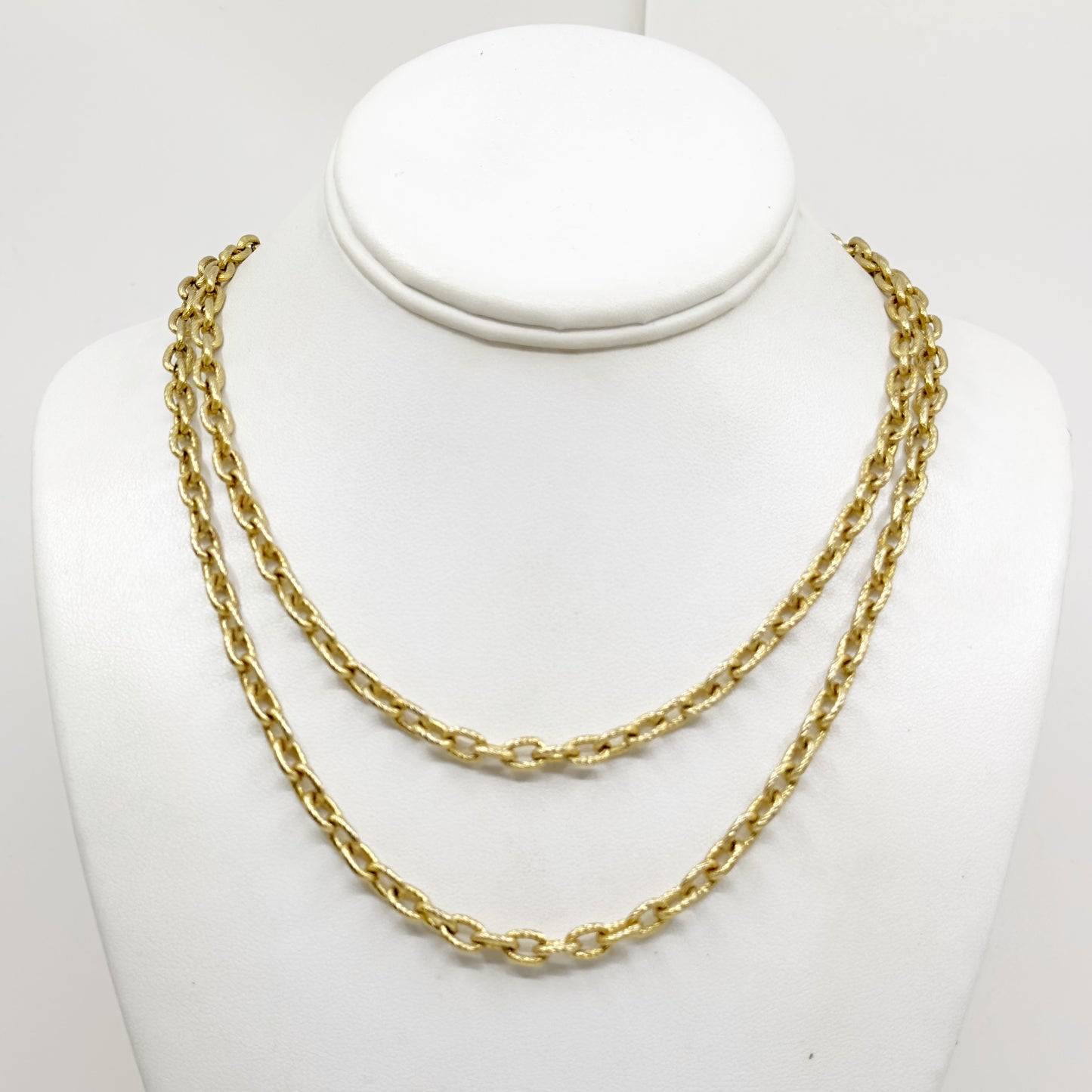 Vintage 55" long Monet Gold tone chain necklace