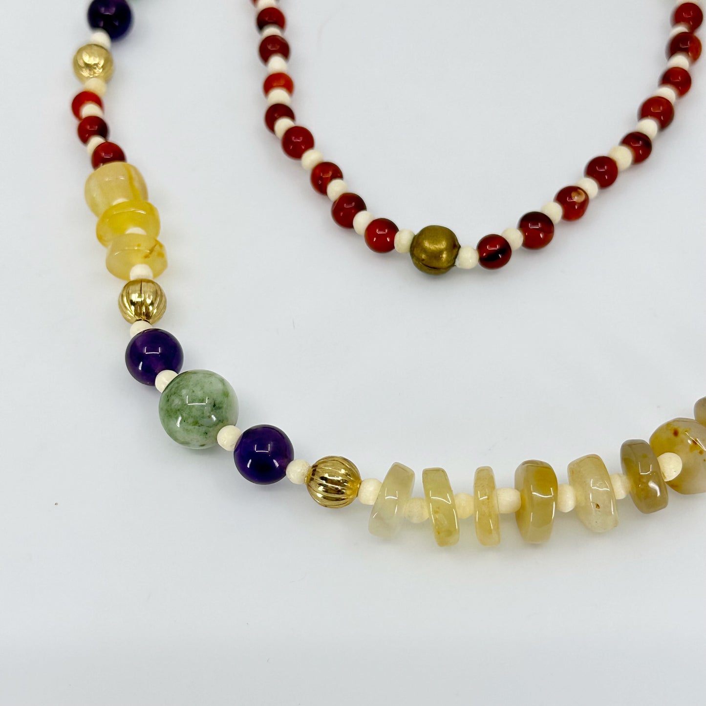 Vintage Hand Made Gemstone bead necklace