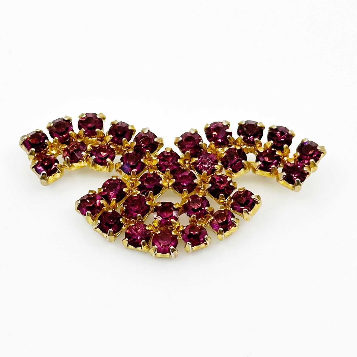 Vintage Gold tone Rhinestone brooch