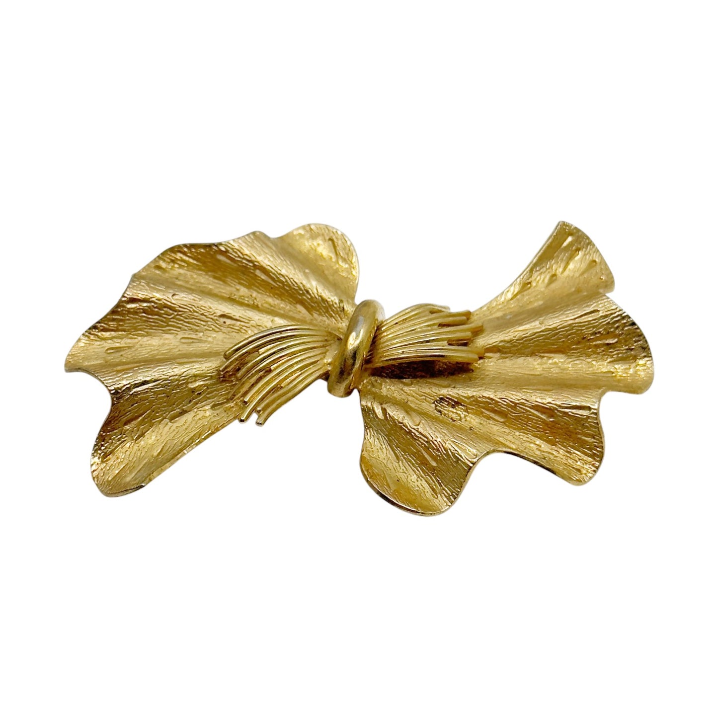 Coro Pegasus Gold tone bow brooch