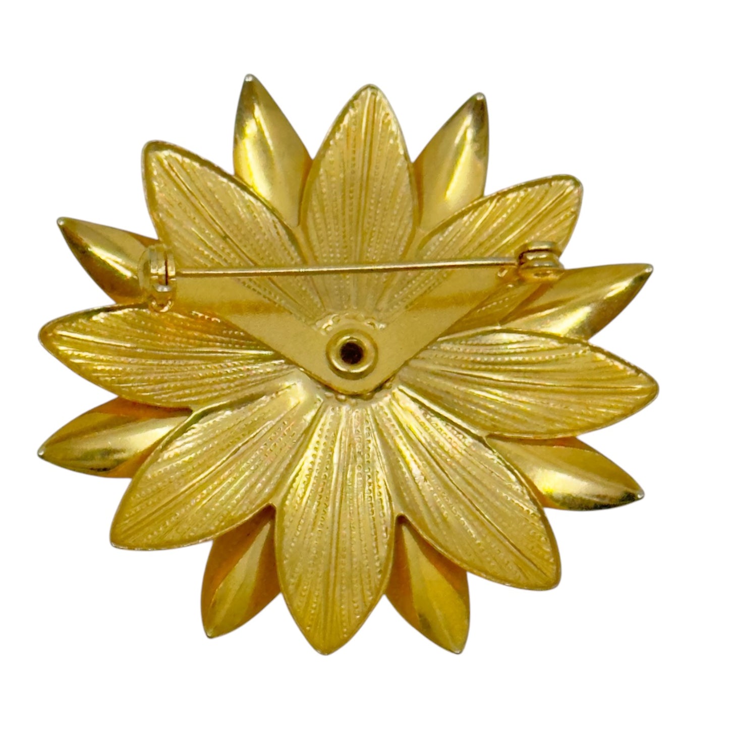 Vintage Gold Tone flower brooch