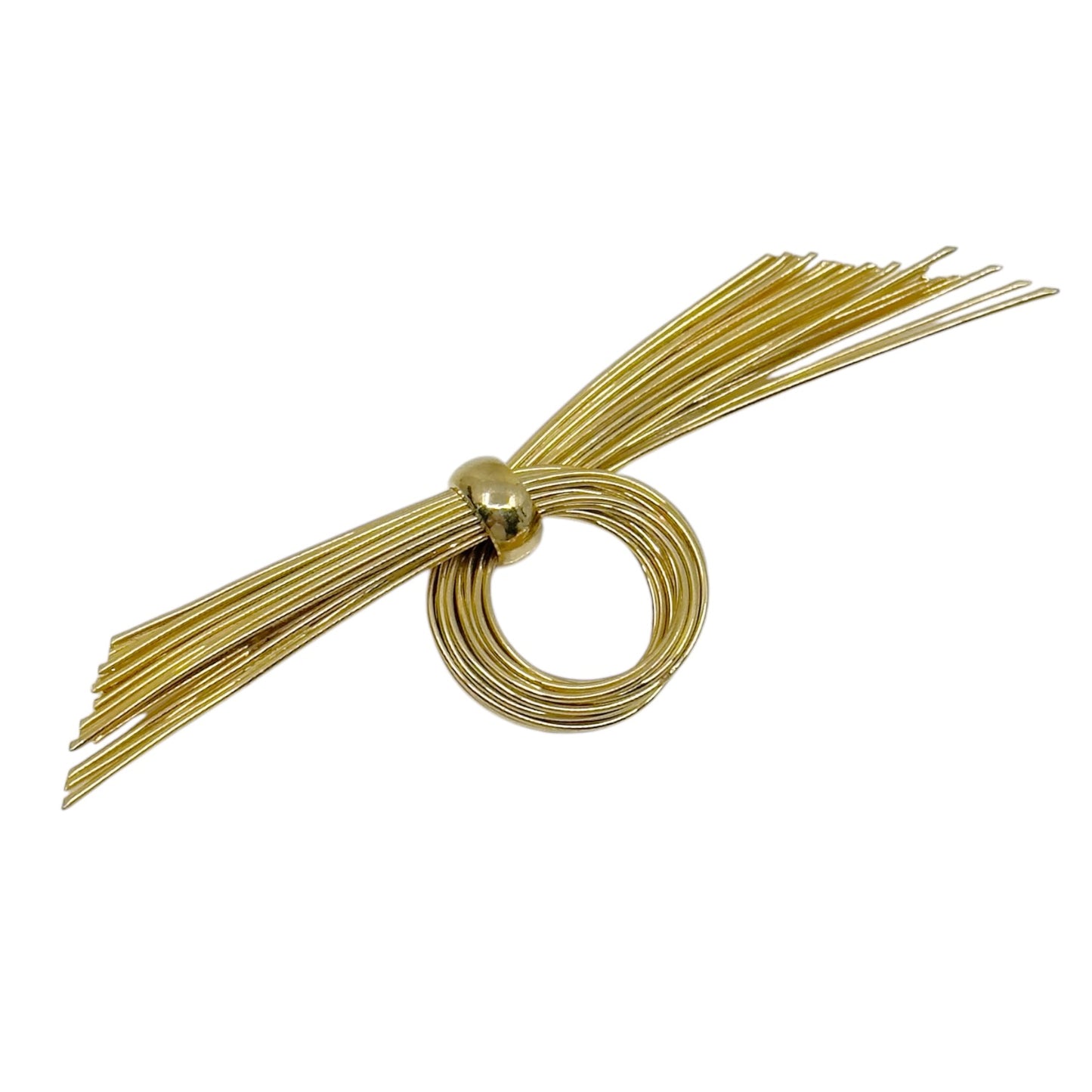 Vintage Gold Tone wheat shaft brooch