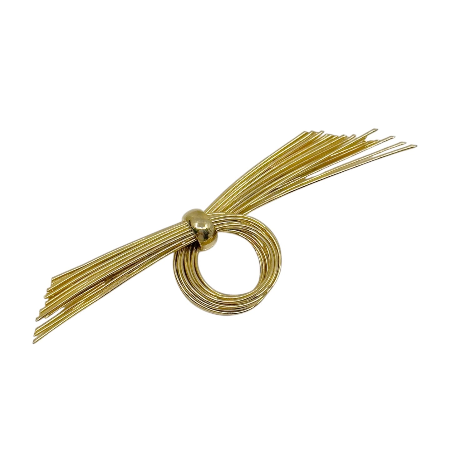 Vintage Gold Tone wheat shaft brooch