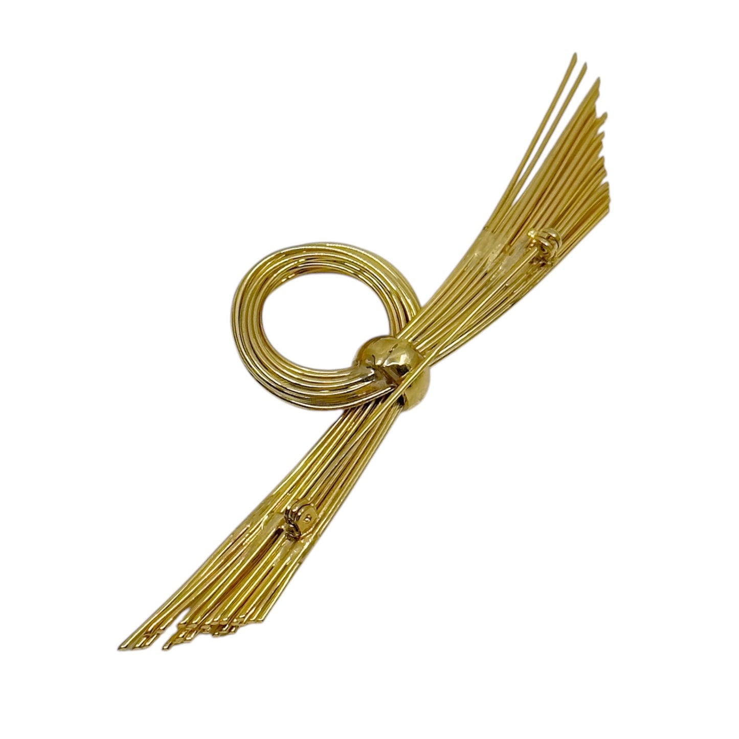 Vintage Gold Tone wheat shaft brooch