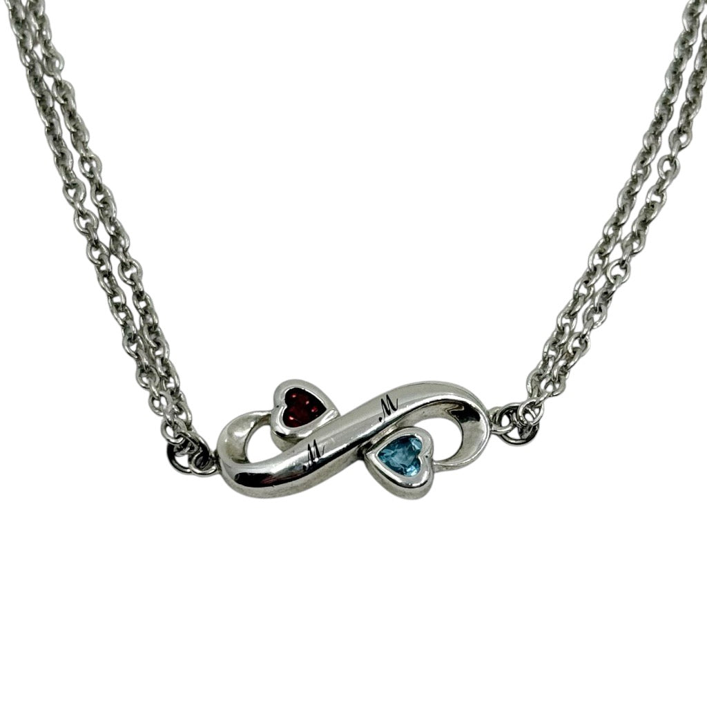 TJ Sterling silver amethysts & blue topaz bracelet - GM200