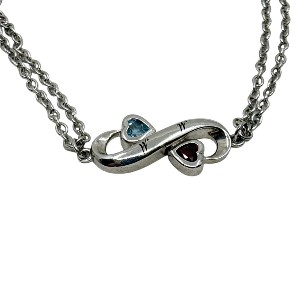 TJ Sterling silver amethysts & blue topaz bracelet - GM200