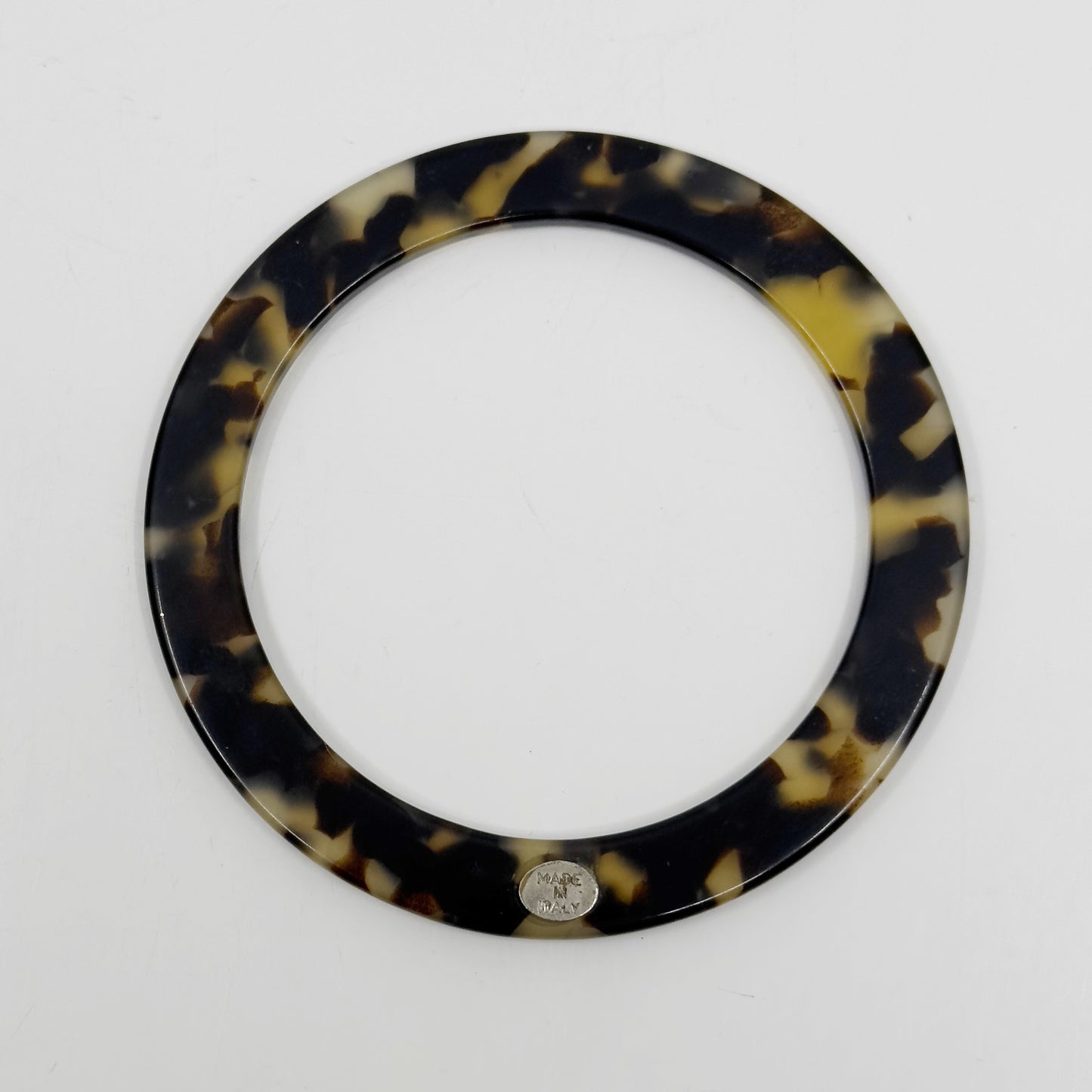 Vintage Italian tortoise shell lucite bangle bracelet