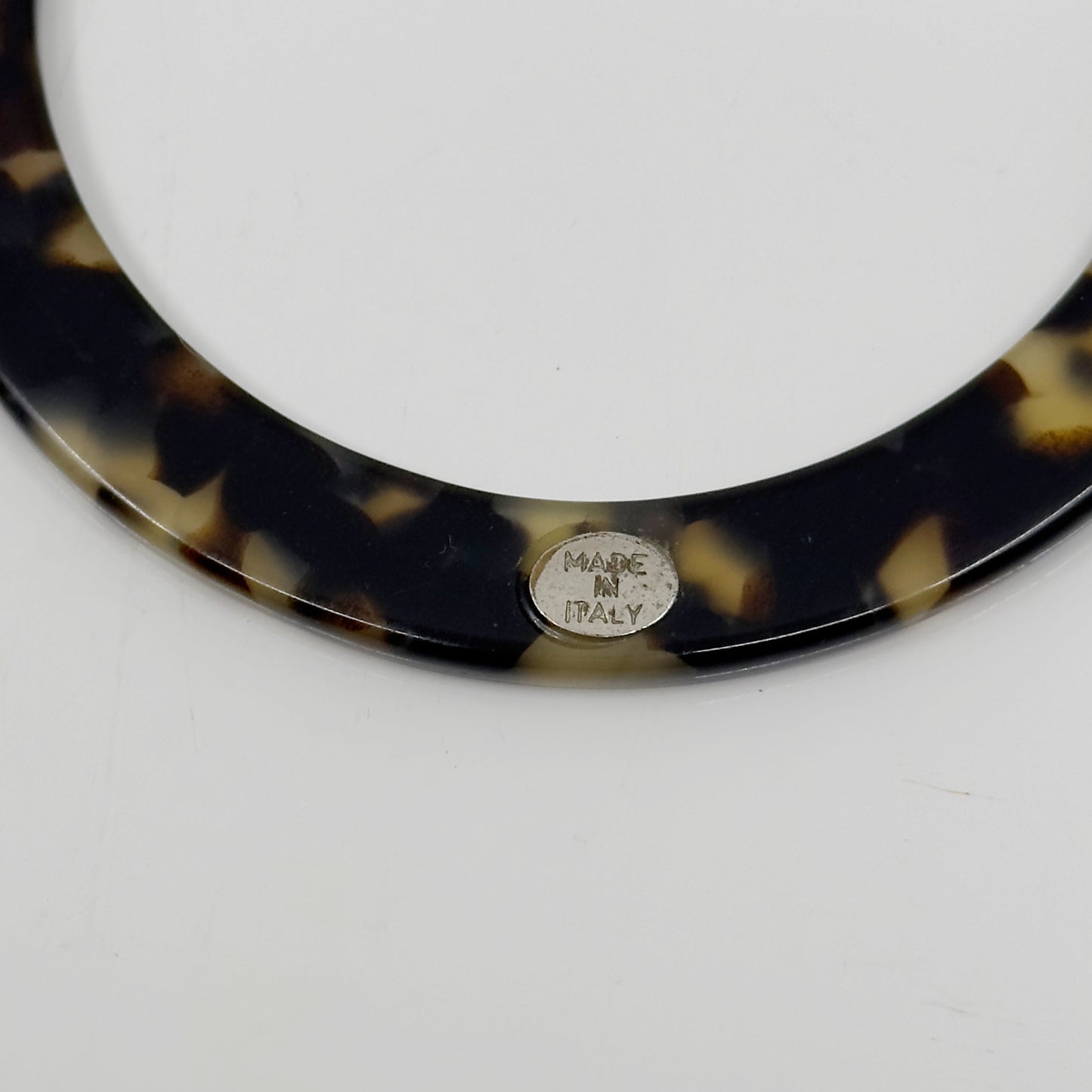 Vintage Italian tortoise shell lucite bangle bracelet