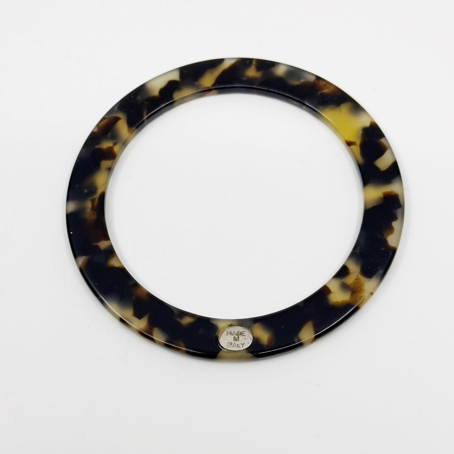 Vintage Italian tortoise shell lucite bangle bracelet