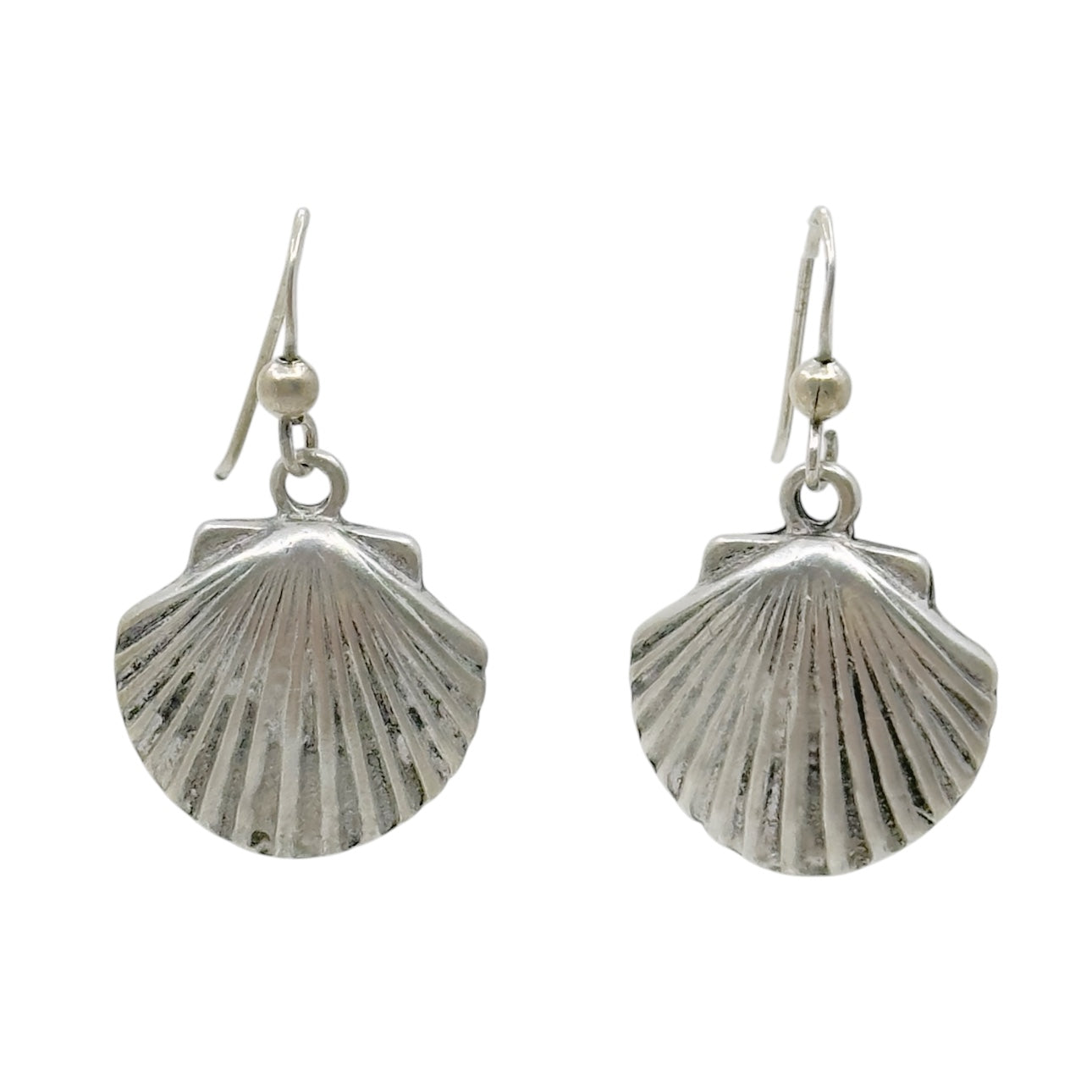 Sun West Silver Co Sterling silver shell drop earrings