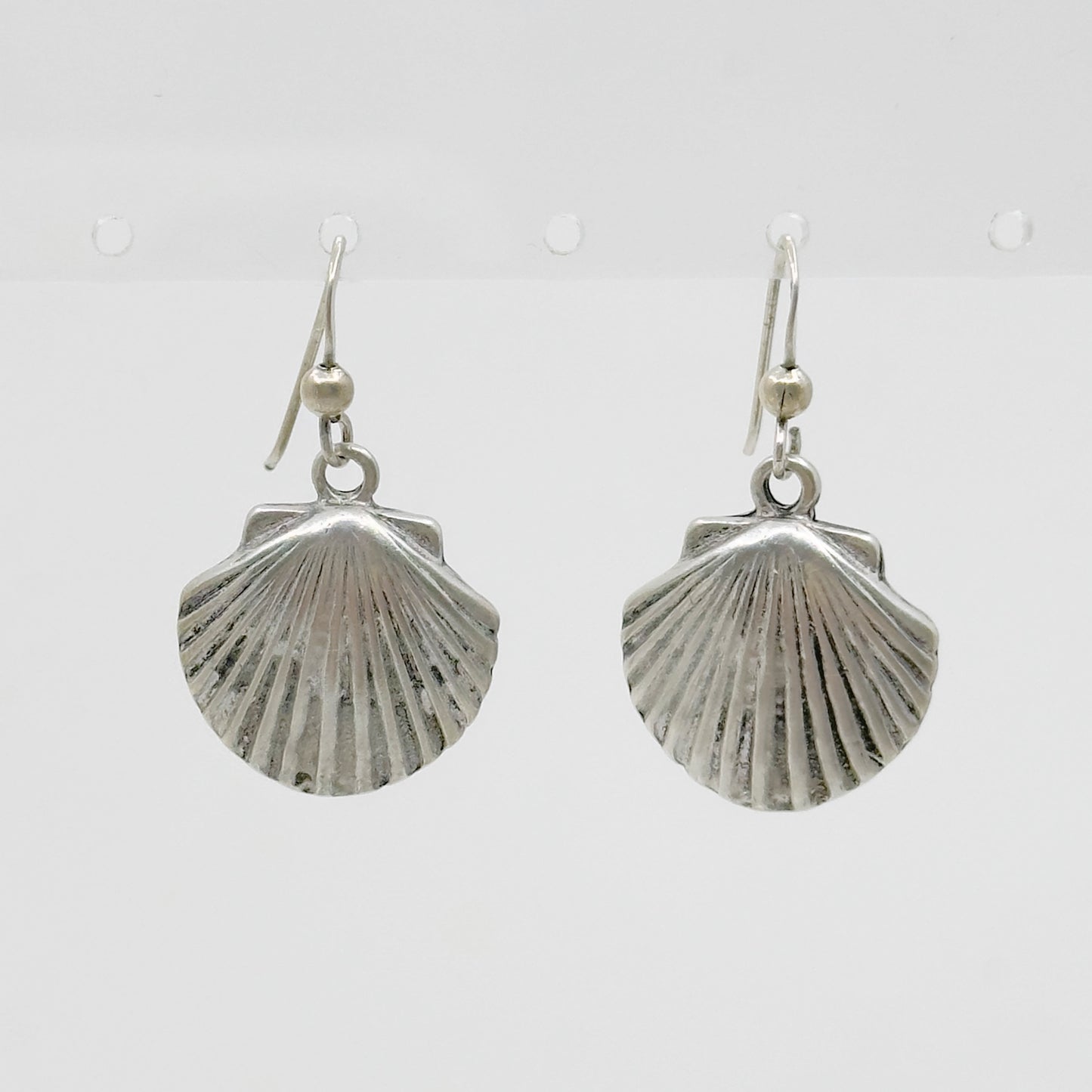 Sun West Silver Co Sterling silver shell drop earrings