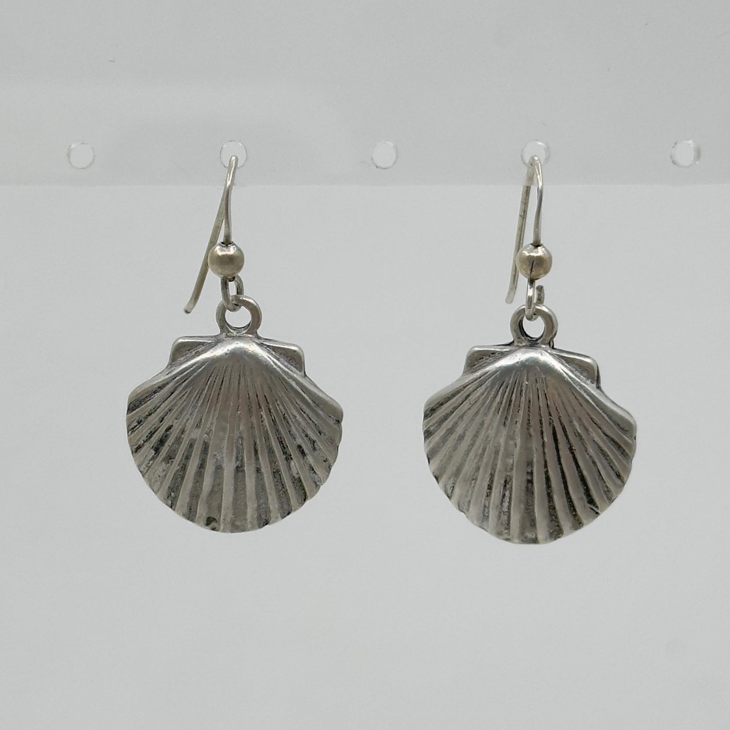 Sun West Silver Co Sterling silver shell drop earrings