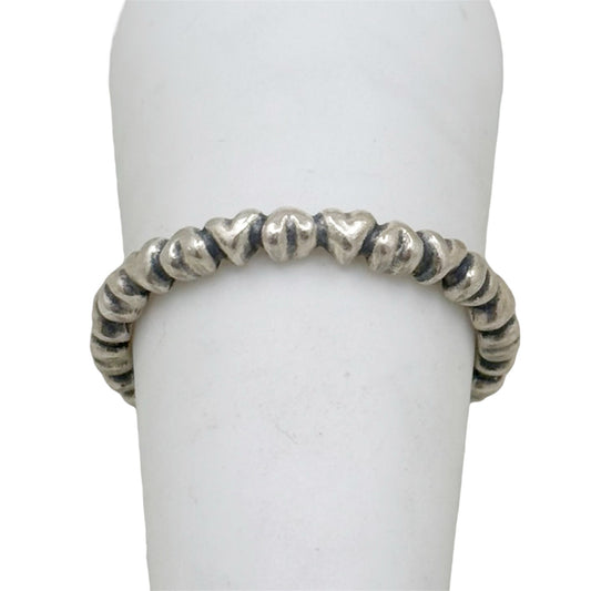 Pandora sterling silver heart band ring - GM216