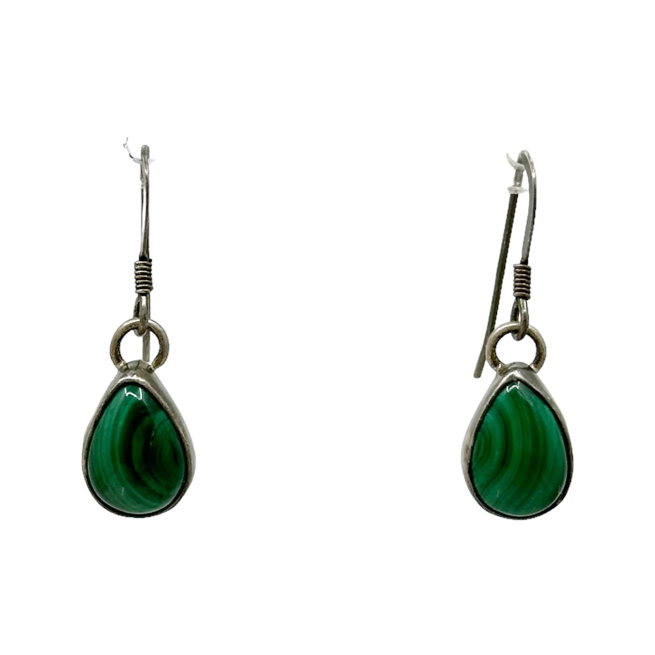 Sterling silver Malachite earrings