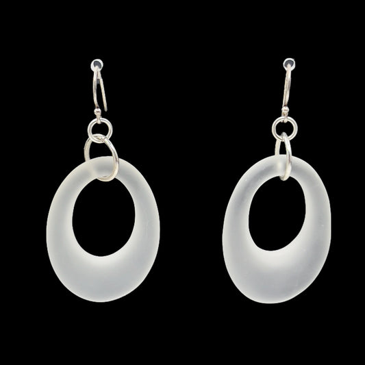 Sterling silver rock crystal earrings