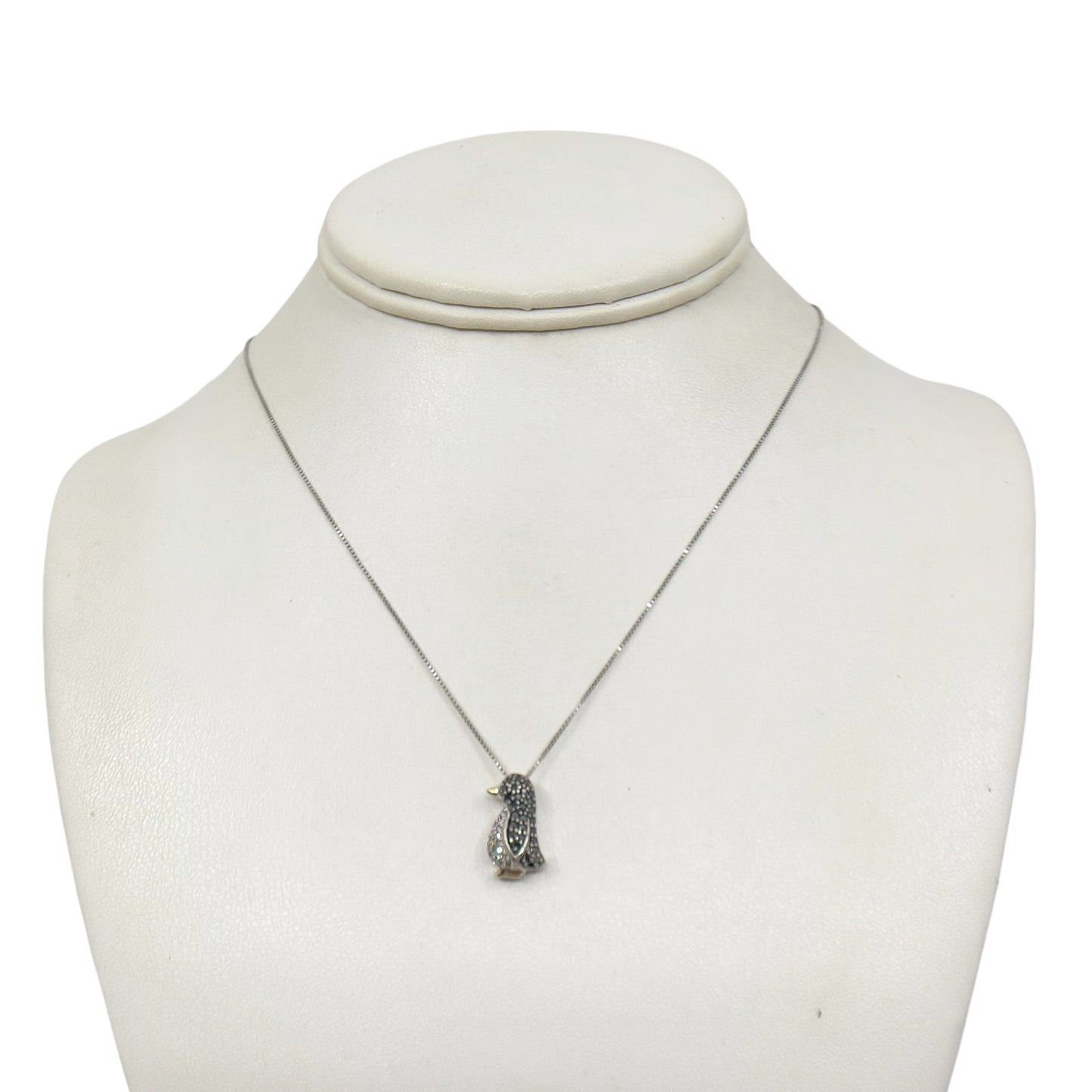 Alwand Vahan 14k gold sterling silver diamond Penguin necklace - GM231