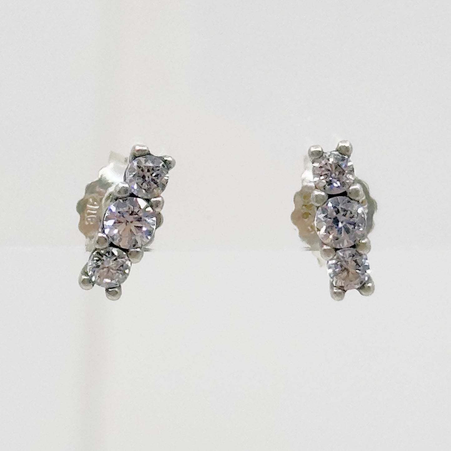 sterling silver Cubic Zirconia stud earrings