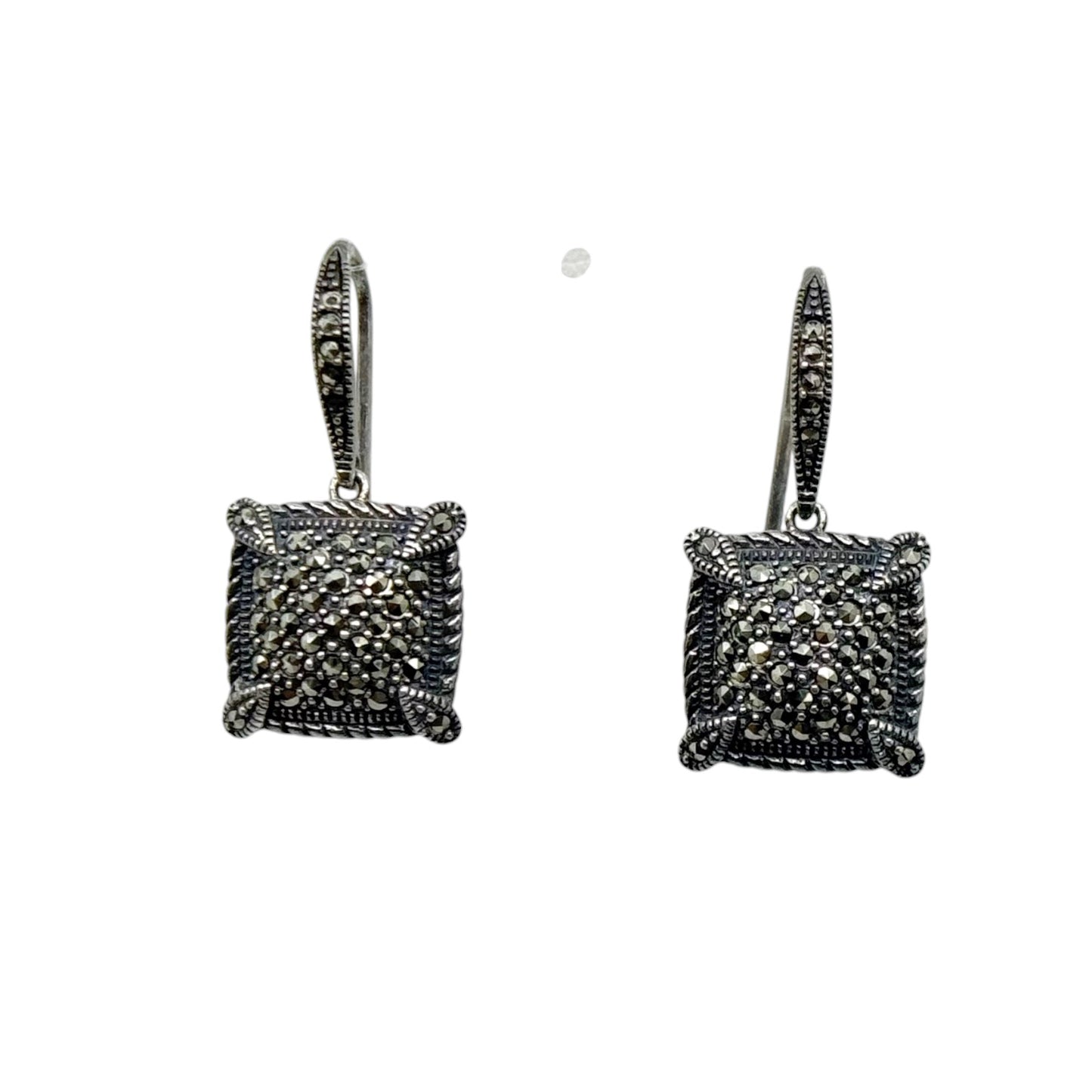 Marc sterling silver marcasite drop earrings - GM234