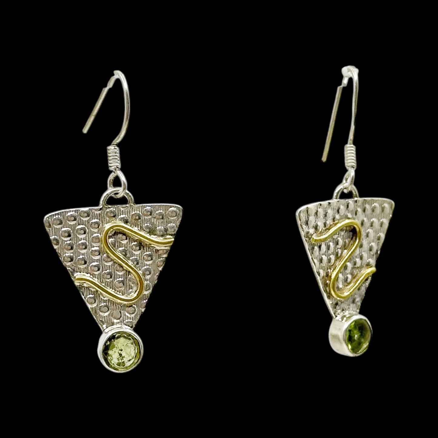 Sterling silver peridot earrings