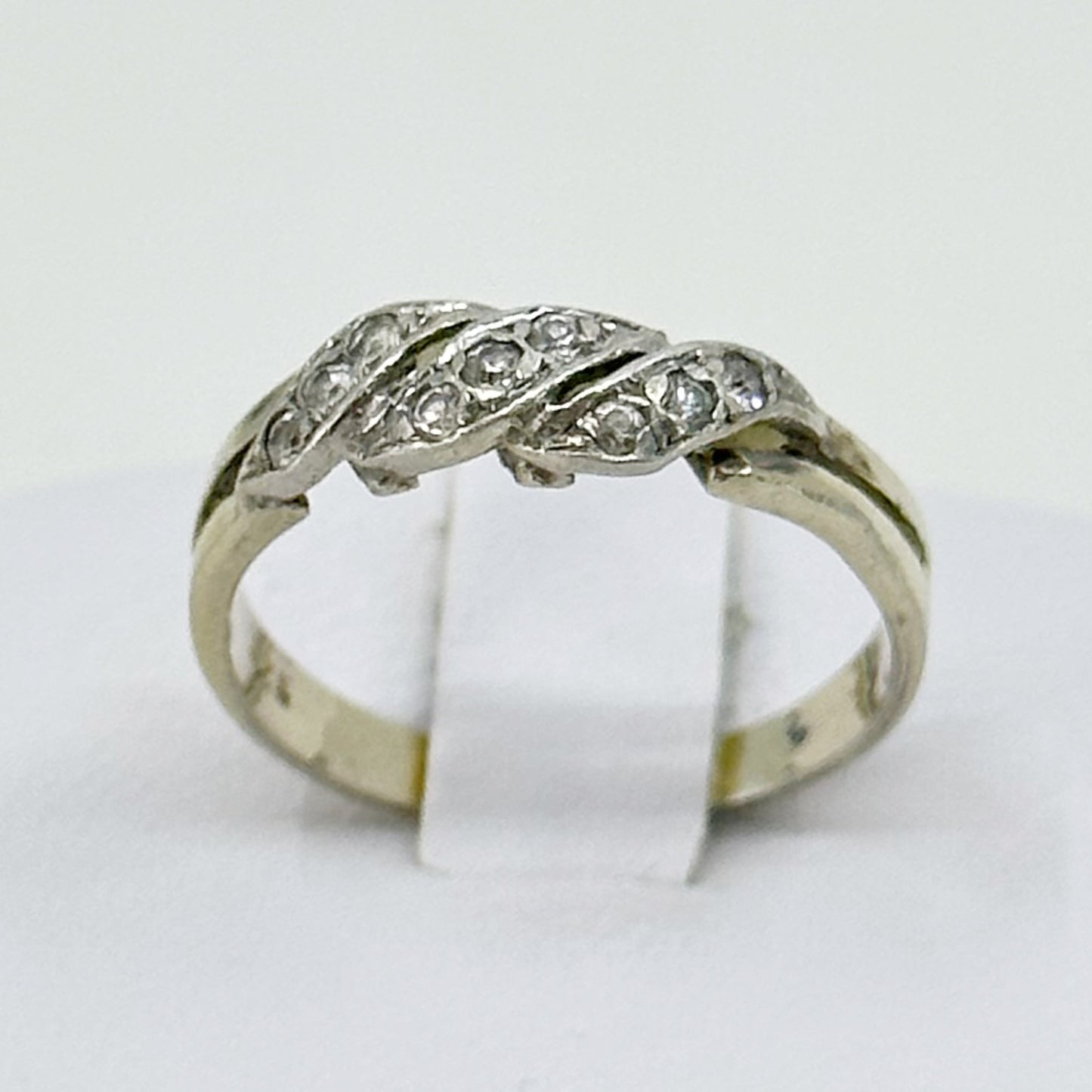 sterling silver cubic zirconia wedding band ring