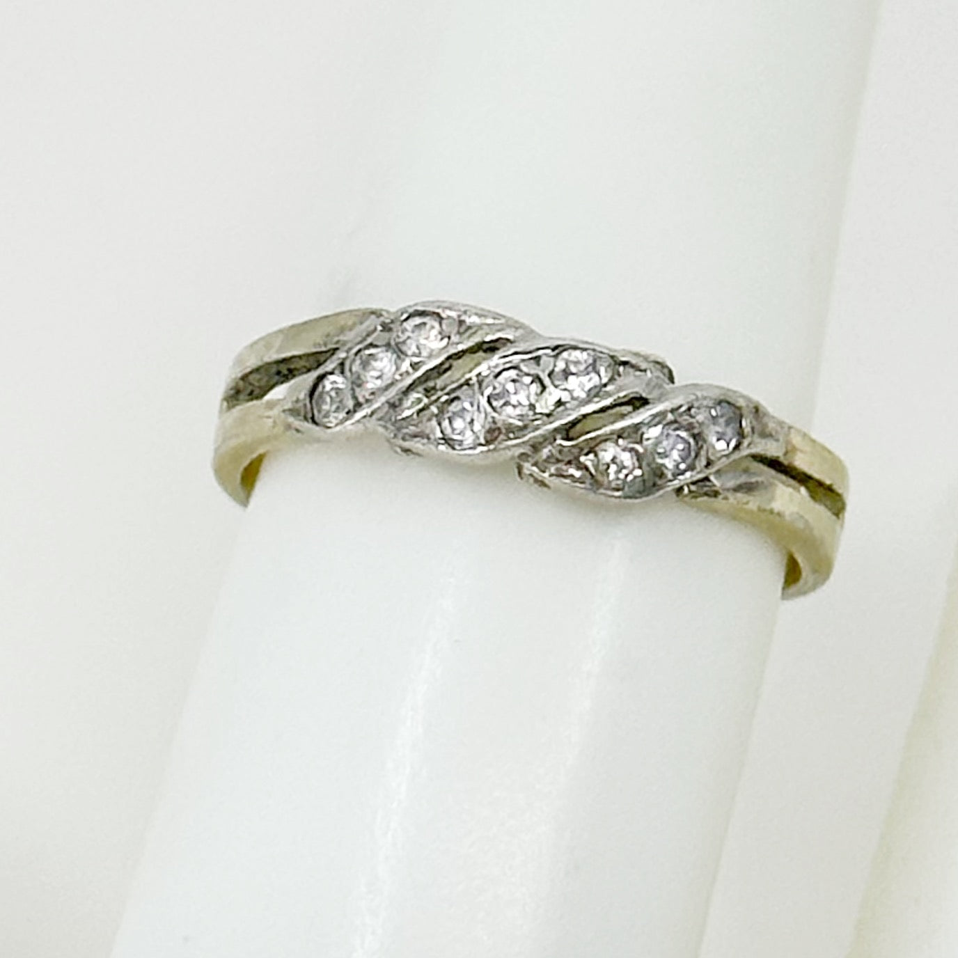 sterling silver cubic zirconia wedding band ring