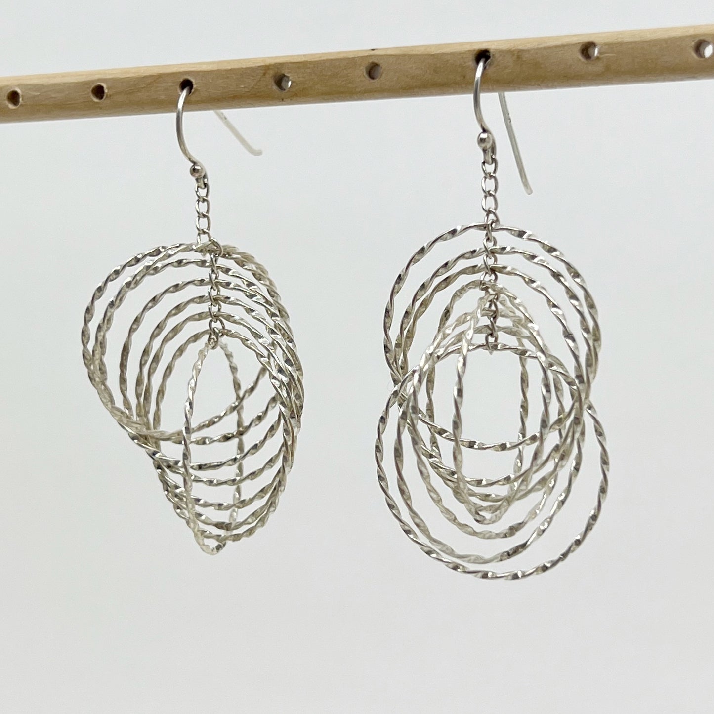 Sterling silver chandelier link earrings