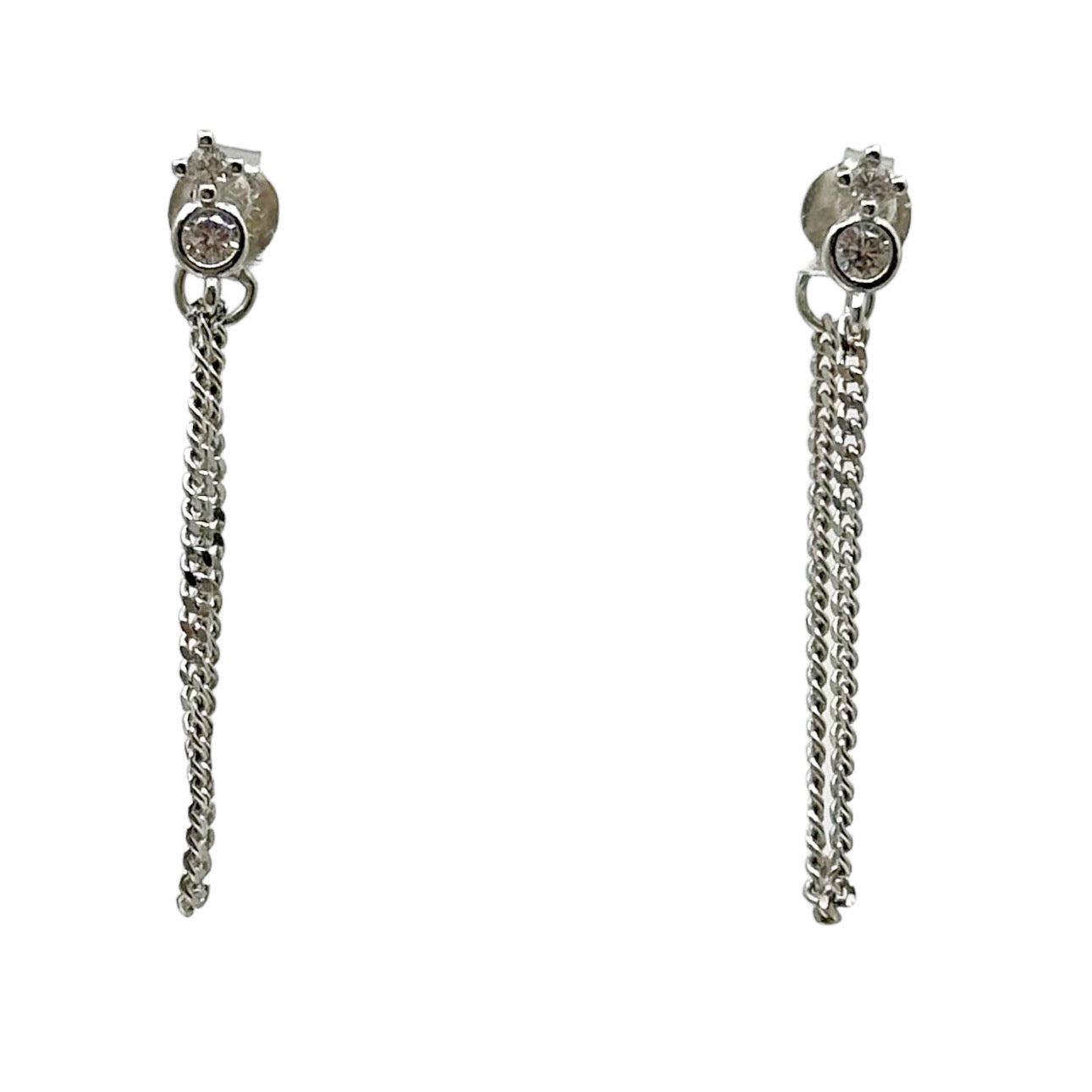 Sterling silver cubic zirconia earrings