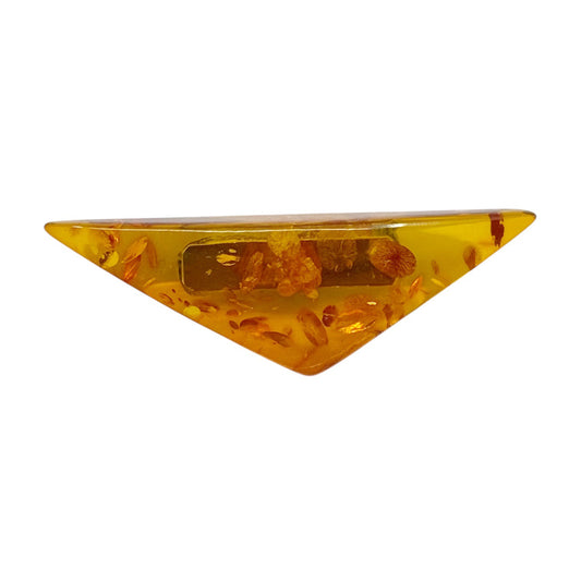 Vintage sterling silver baltic amber brooch - GM264