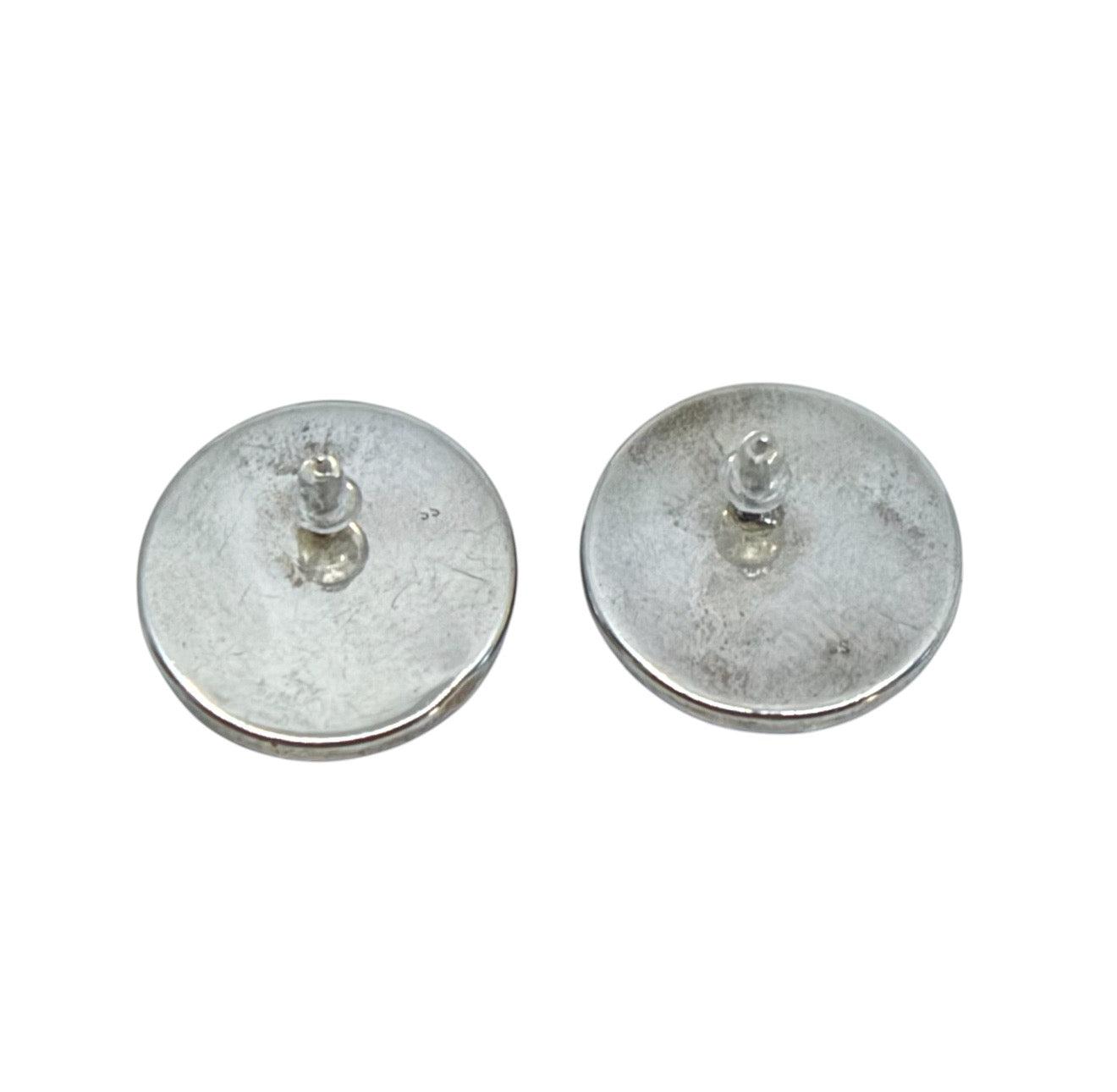 Vintage sterling silver onyx earrings - GM77