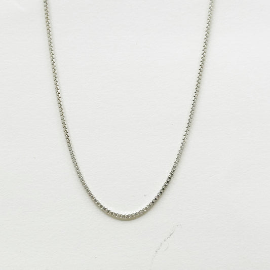 Sterling silver box link chain necklace