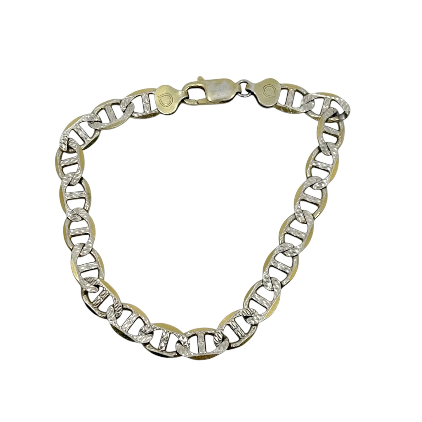 Gold vermeil Sterling silver mariner link bracelet - GM292