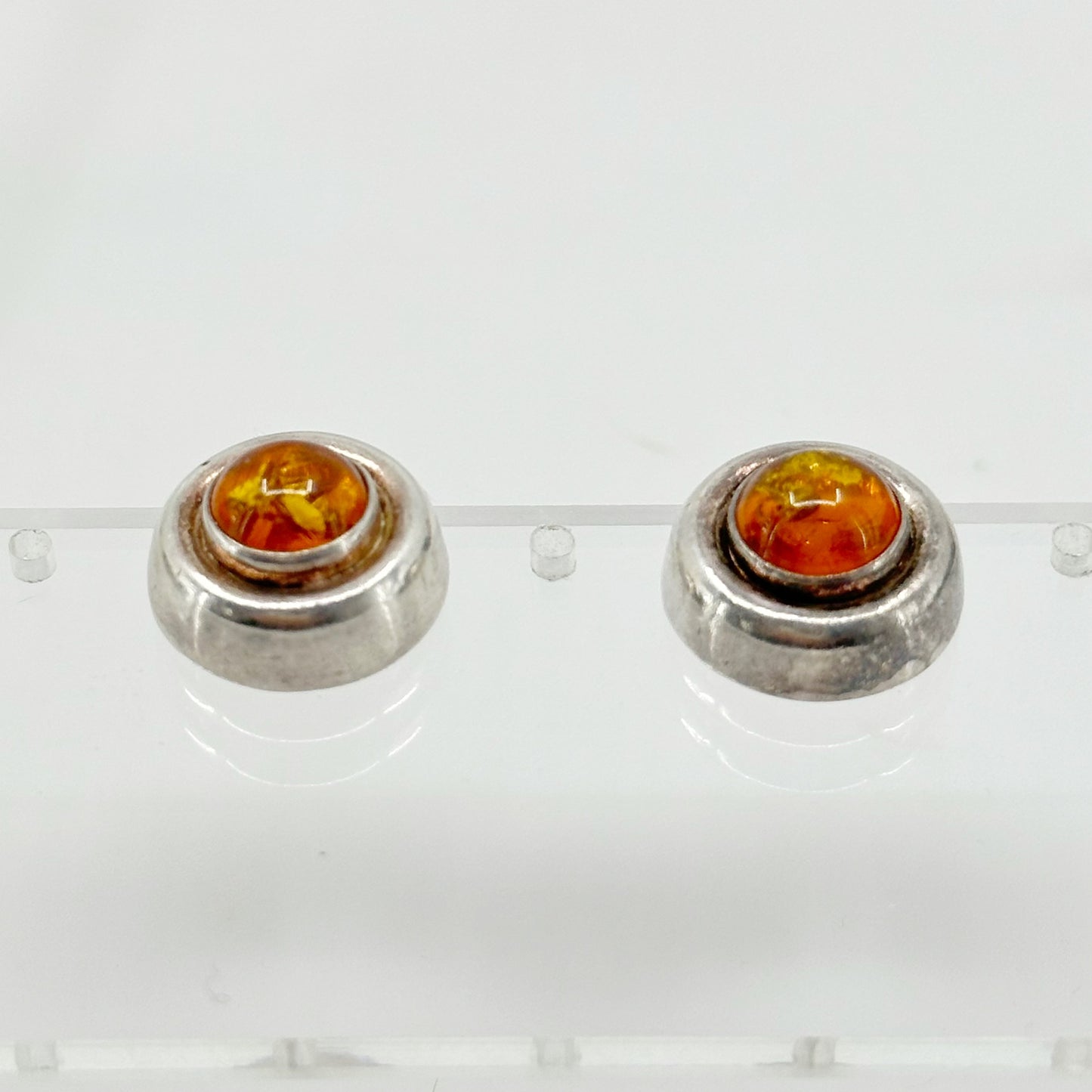 Sterling silver baltic amber earrings