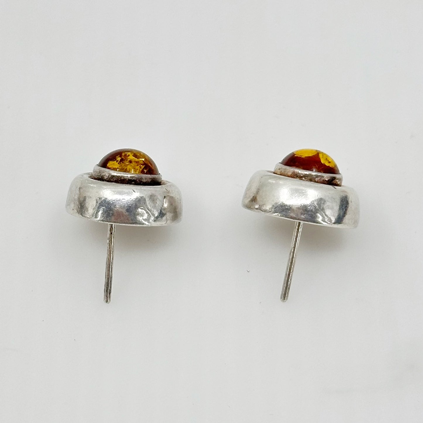 Sterling silver baltic amber earrings