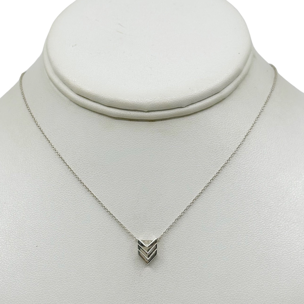 Sterling silver Chevron Pendant necklace