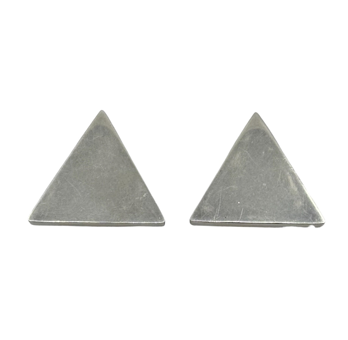 vintage Mexican 925 sterling silver triangle clip on earrings - GM1035