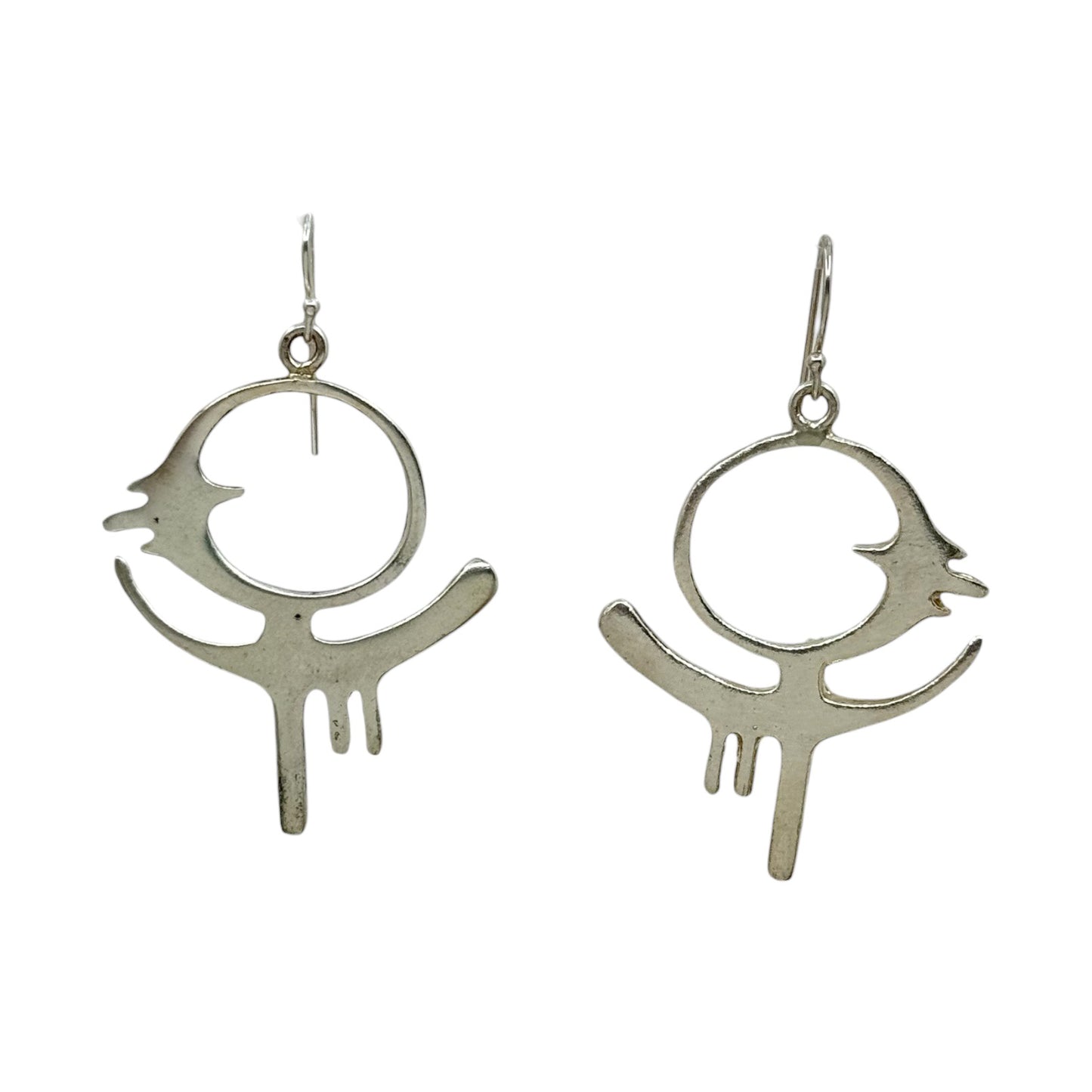 Modernist Sterling Silver Bird earrings