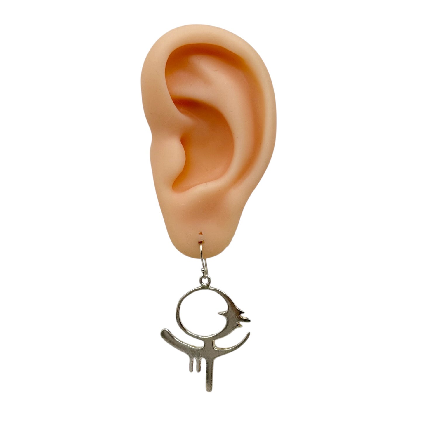 Modernist Sterling Silver Bird earrings