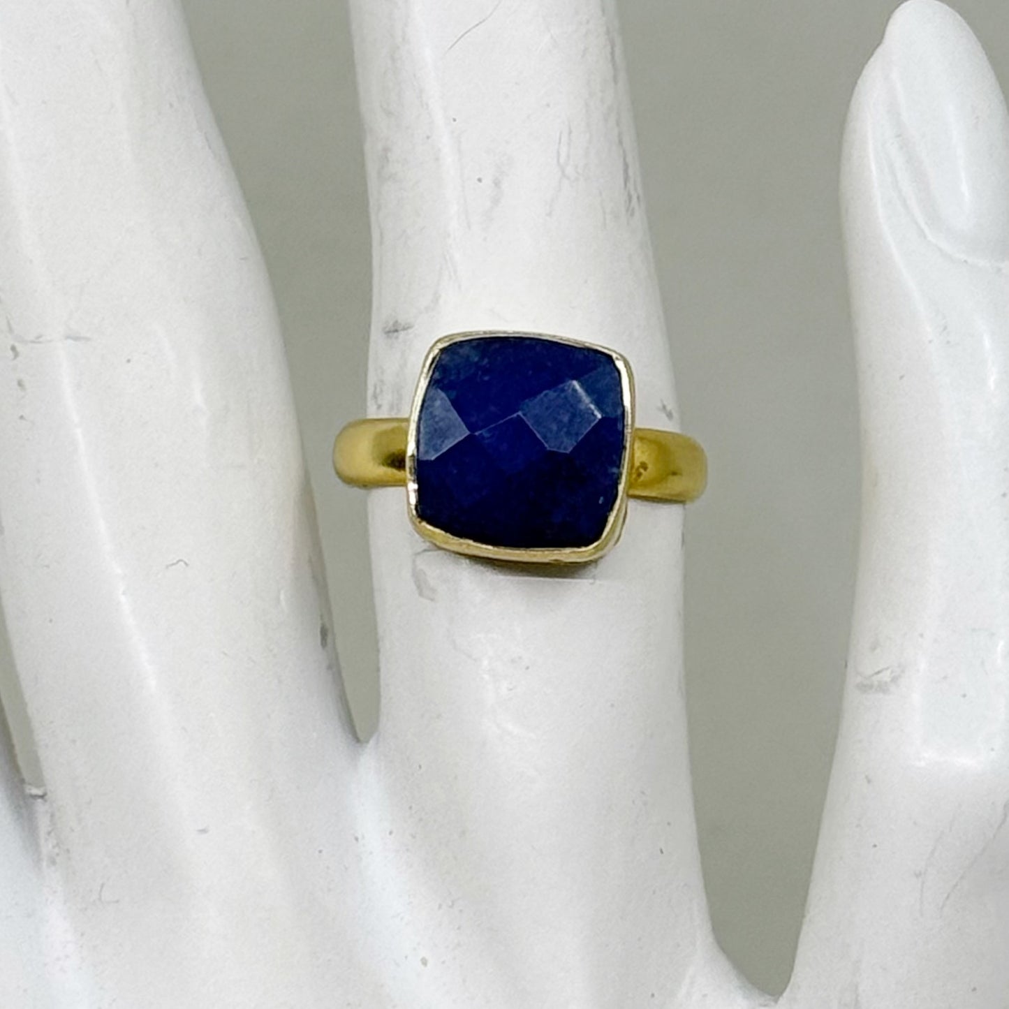 Gold Vermeil sterling silver sapphire ring - GM316
