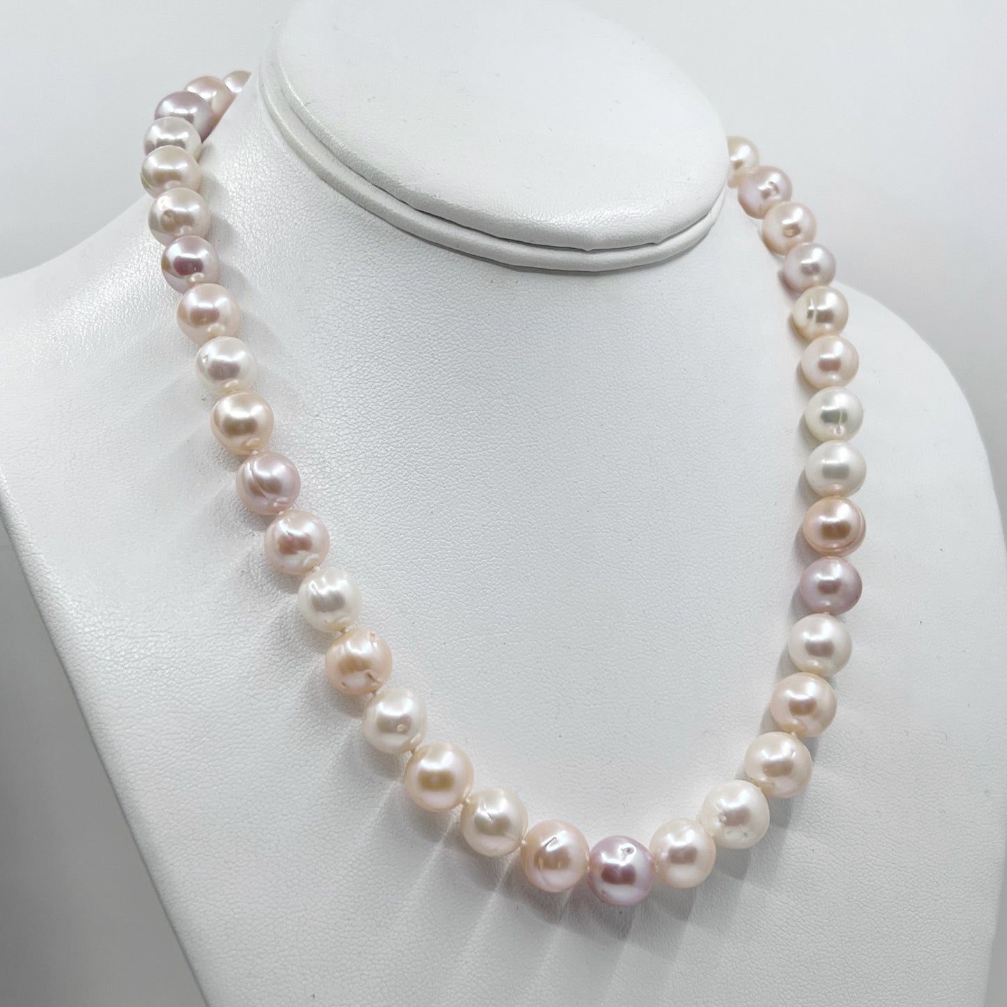 14k gold 10mm mauve pearl necklace