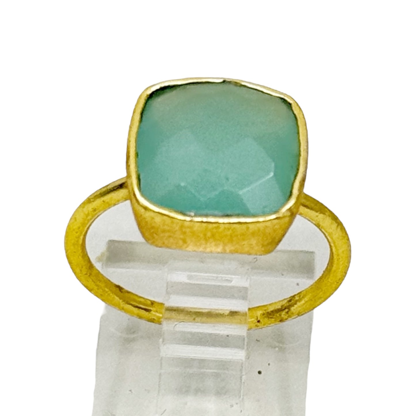 Gold Vermeil sterling silver Chalcedony ring - GM325