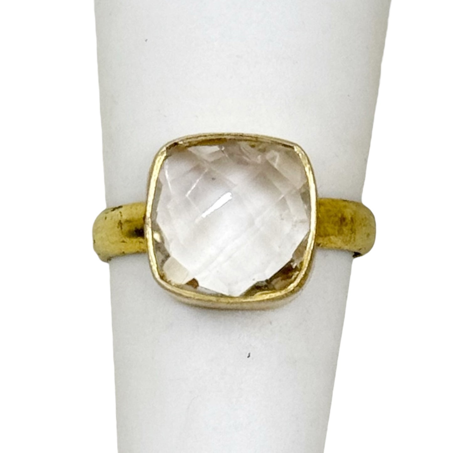 Gold Vermeil sterling silver Quartz ring - GM326