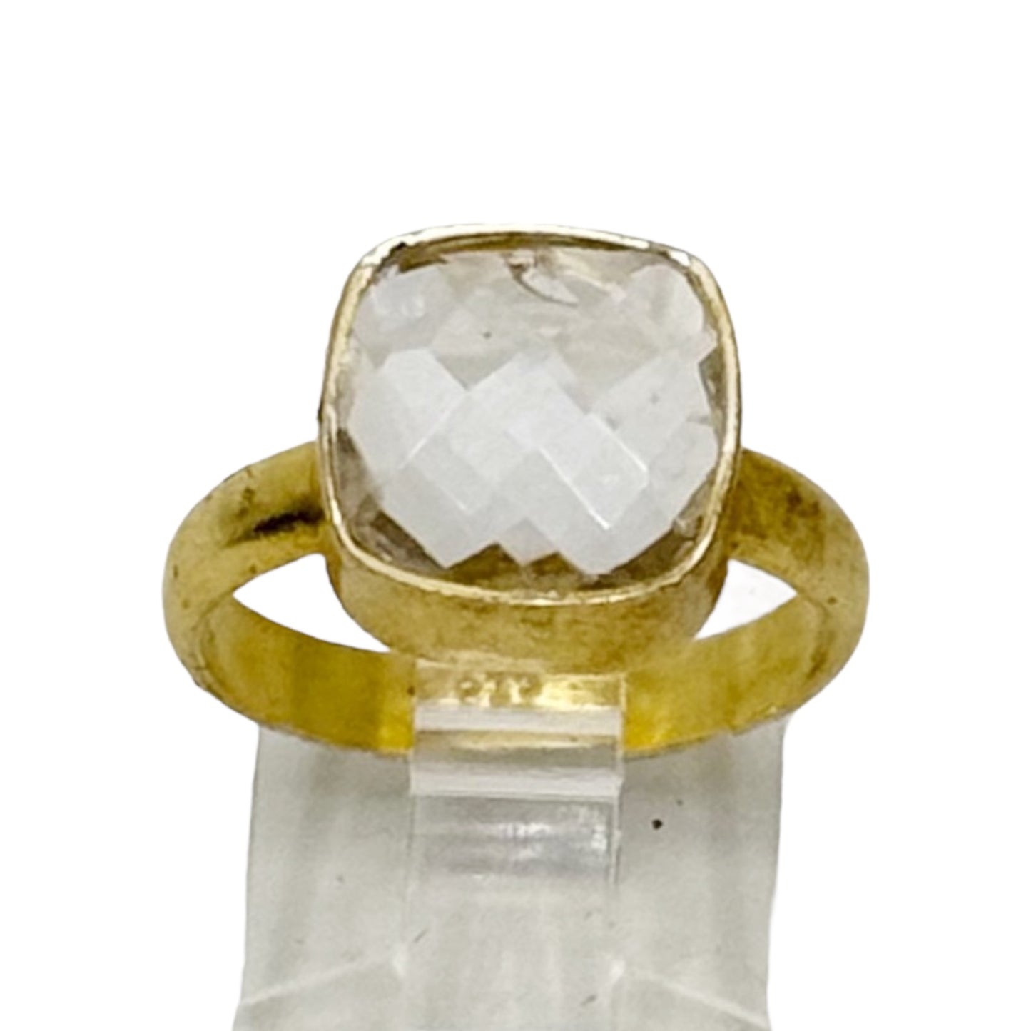 Gold Vermeil sterling silver Quartz ring - GM326
