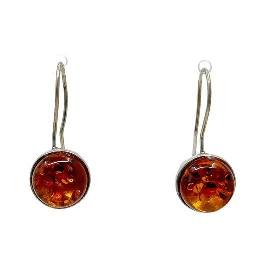 Sterling silver baltic amber earrings