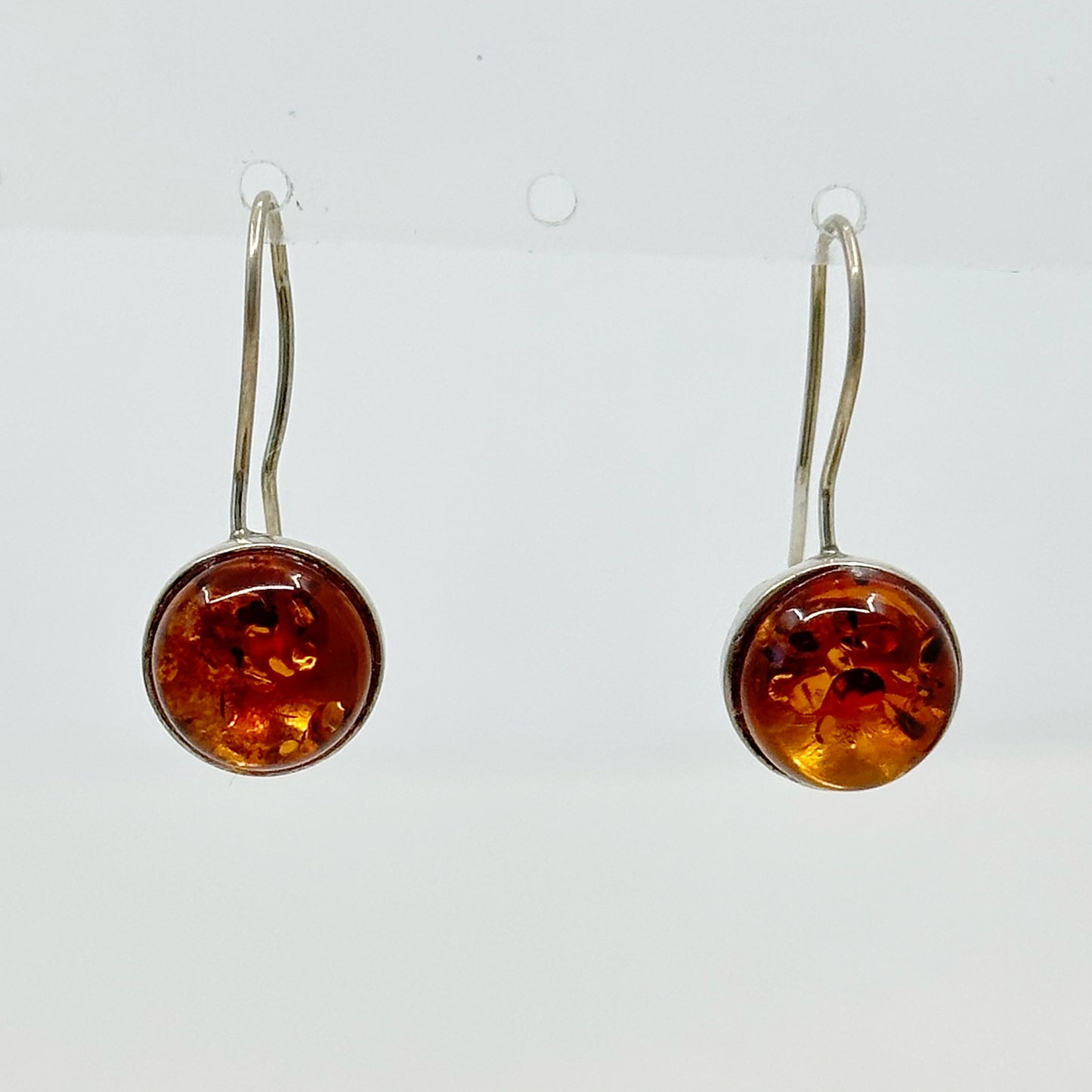 Sterling silver baltic amber earrings