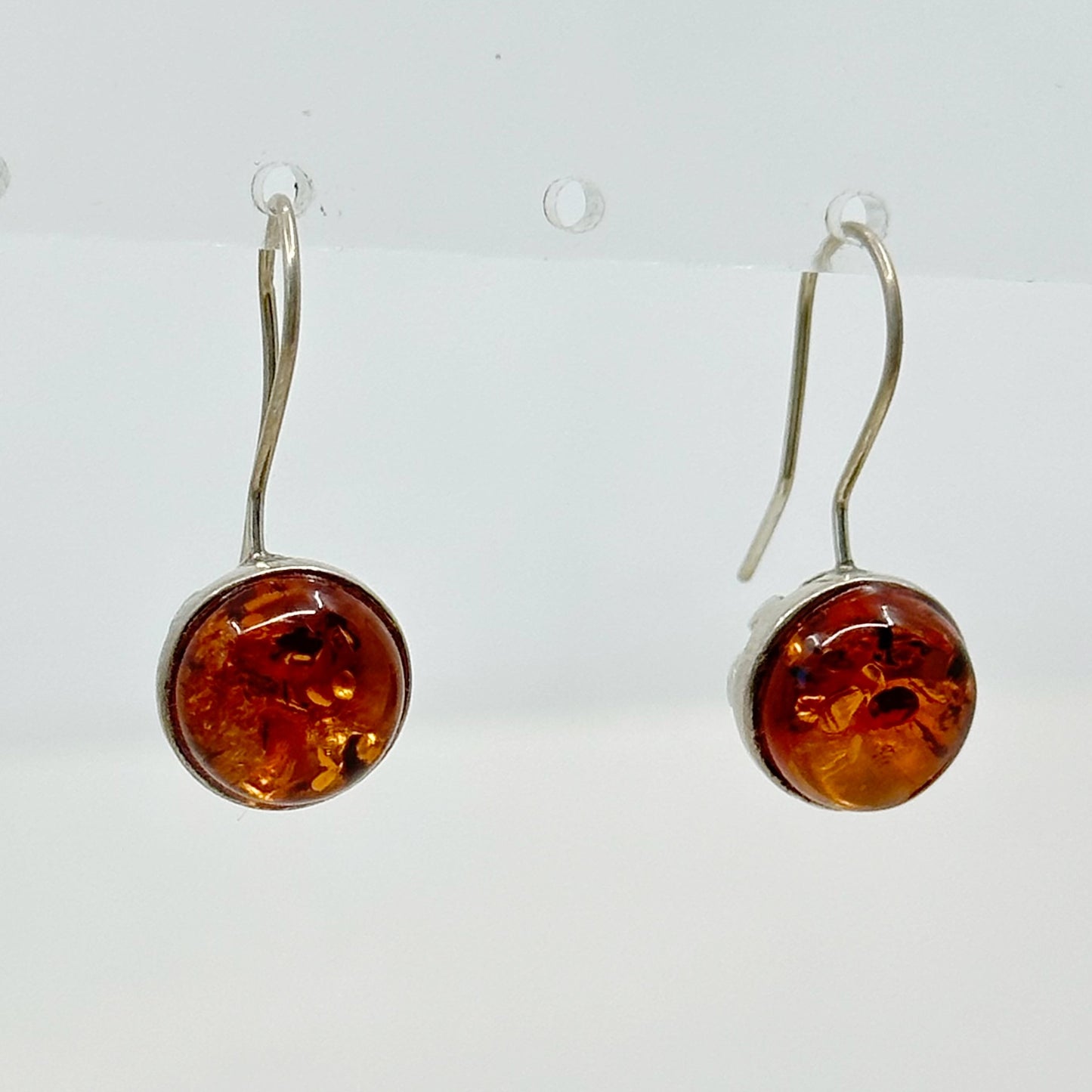 Sterling silver baltic amber earrings