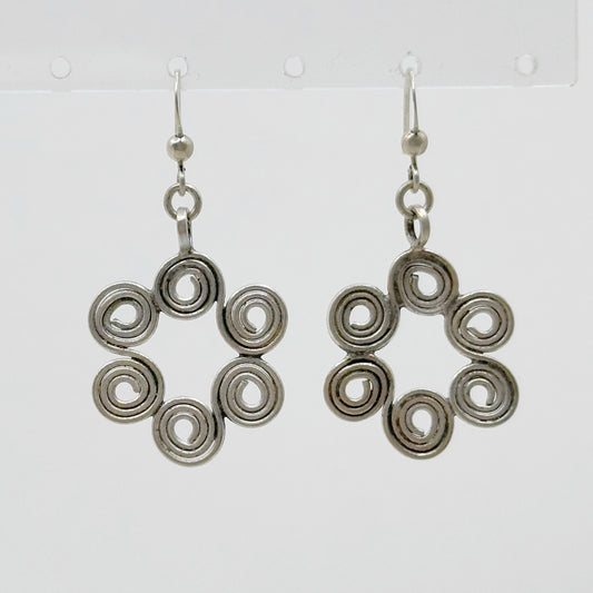 Hand made sterling silver drop earrings